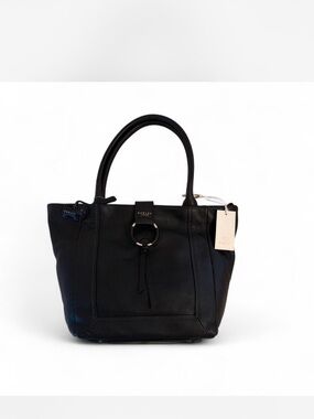 RADLEY LONDON Black Leather Tote with Ring Detail